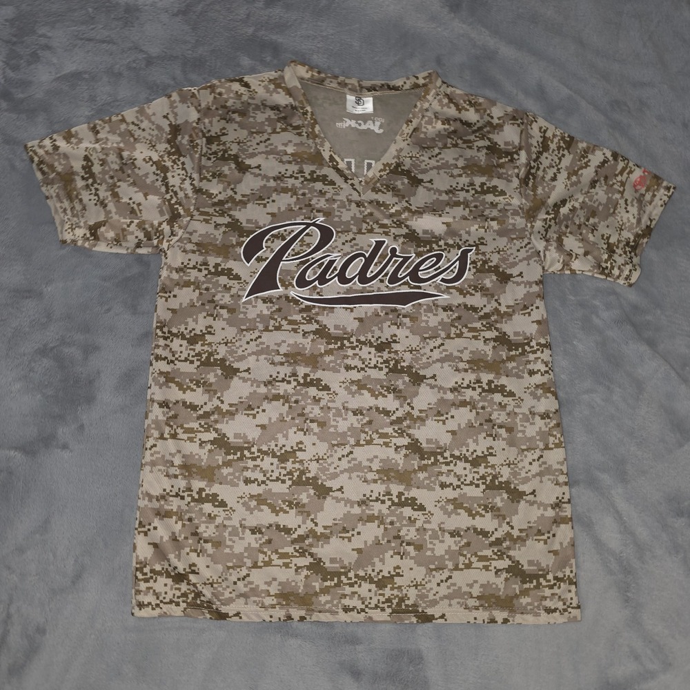 San Diego Padres Jersey Mens XL Brown MLB Baseball Andrew Cashner Brown Camo - Picture 15 of 15